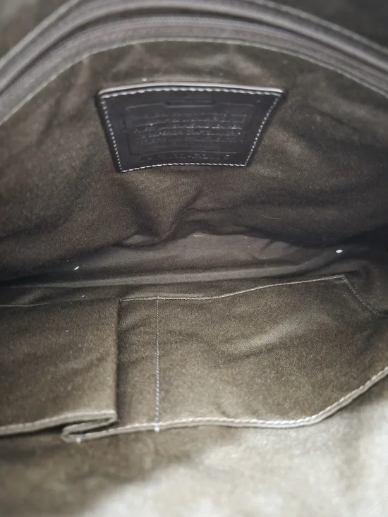 Coach Red Signature Canvas Hobo with Brown Leather Trim - Picture 8 of 9